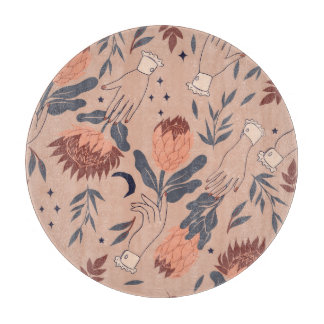 Planche À Découper Oiseaux et Proteas : Graphiques à main Vintage