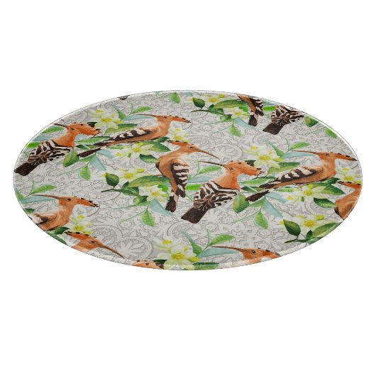 Planche À Découper Oiseaux exotiques sur dentelle (Coin)