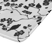 Planche À Découper Oiseaux Motifs noirs et blancs sur les fleurs de c (Coin)