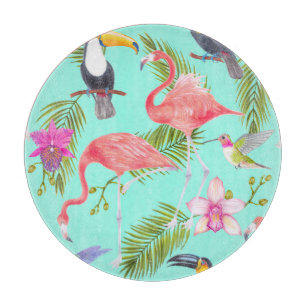 Planche À Découper Oiseaux tropicaux : motif imperméable.