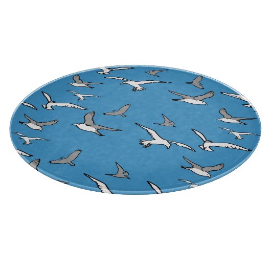 Planche À Découper Oiseaux - un troupeau de mouettes (Coin)