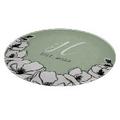 Planche À Découper Olive Green Magnolia Fleur Custom (Coin)