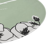 Planche À Découper Olive Green Magnolia Fleur Custom (Coin)