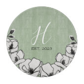 Planche À Découper Olive Green Magnolia Fleur Custom (Devant)