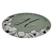 Planche À Découper Olive Green Magnolia Fleur Custom Pâques (Coin)