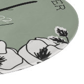 Planche À Découper Olive Green Magnolia Fleur Custom Pâques (Coin)