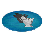 Planche À Découper Ombre de loup sur bleu (Coin)