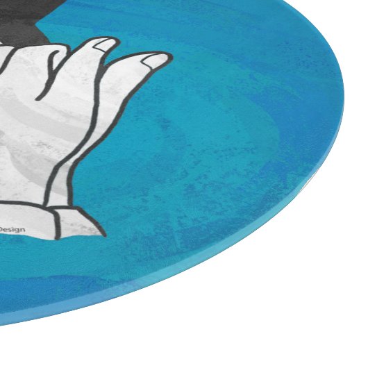 Planche À Découper Ombre de loup sur bleu (Coin)