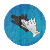 Planche À Découper Ombre de loup sur bleu (Devant)