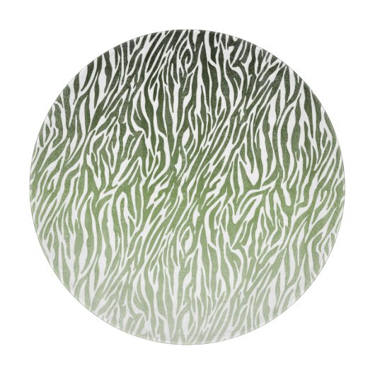 Planche À Découper Ombre d'impression Wild Green Zebra (Devant)