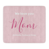 Planche À Découper On t'aime maman | Noms personnalisés des enfants (Devant)