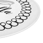 Planche À Découper Onyx Décoratif Cercle Monogramme Coupe (Coin)