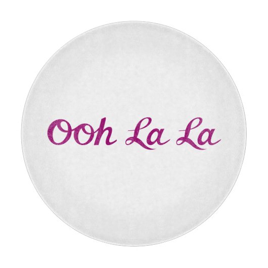Planche À Découper Ooh La La Script Magenta (Devant)