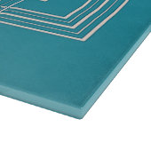 Planche À Découper Opal Turquoise blanc (Coin)