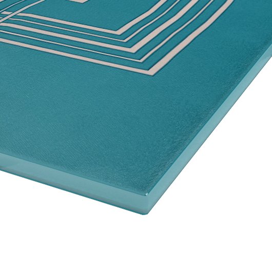 Planche À Découper Opal Turquoise blanc (Coin)
