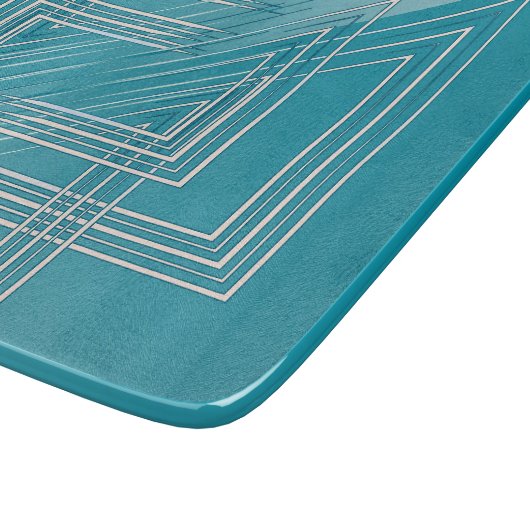 Planche À Découper Opal Turquoise blanc (Coin)