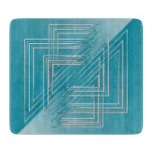 Planche À Découper Opal Turquoise blanc (Devant)