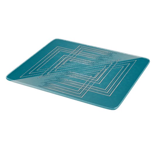 Planche À Découper Opal Turquoise blanc (Coin)