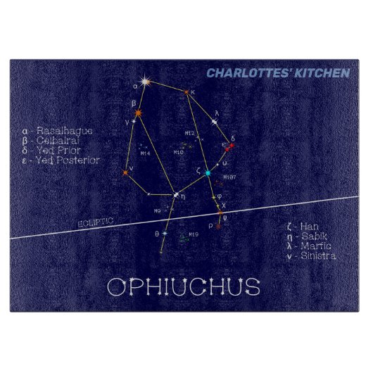 Planche À Découper Ophiuchus de constellation zodiaque (Devant)