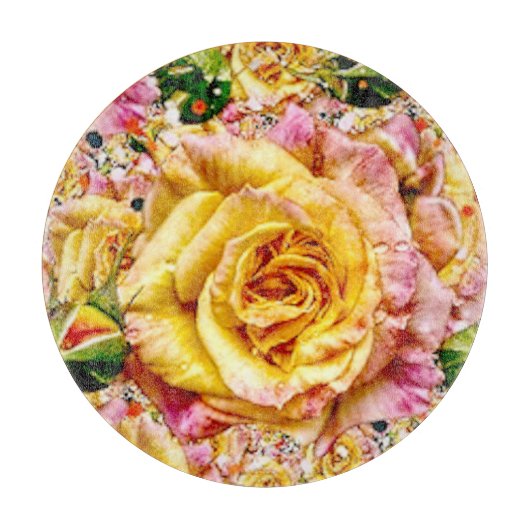 Planche À Découper Opulence Rose Dorée Groovy : (Devant)