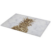 Planche À Découper Or assez girly élégant et ananas de marbre blanc (Coin)