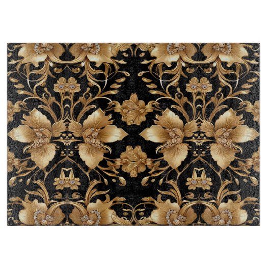 Planche à découper Or Floral (Devant)