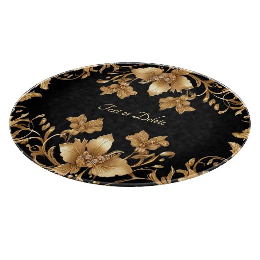 Planche à découper Or Floral (Coin)