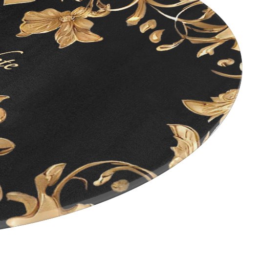 Planche à découper Or Floral (Coin)