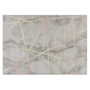 Planche À Découper Or rose de joli poussin élégant et marbre blanc