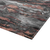 Planche À Découper Or rose moderne peinture marbrée abstraite (Coin)