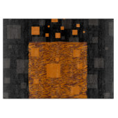 Planche À Découper Orange alerte float abstrait Halloween boîte noire (Devant)