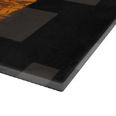 Planche À Découper Orange alerte float abstrait Halloween boîte noire (Coin)