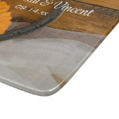 Planche À Découper Orange Daisy et Horseshoe Country Western Mariage (Coin)