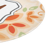 Planche À Découper Orange florale de remous abstrait avec le (Coin)
