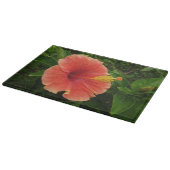 Planche À Découper Orange Hibiscus Fleur Tropical Floral (Coin)
