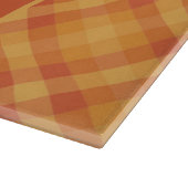 Planche À Découper Orange Plaid Autumn FALL Monogramme Nom De Famille (Coin)