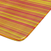 Planche À Découper Orange rouge jaune rayures (Coin)