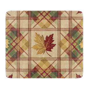 PLANCHE À DÉCOUPER ORANGE ROUGE VERT PLANTÉ AVEC AUTOMNE EN AUTOMNE