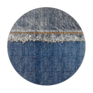 Planche À Découper Orange Stitch, Double Denim Patch.