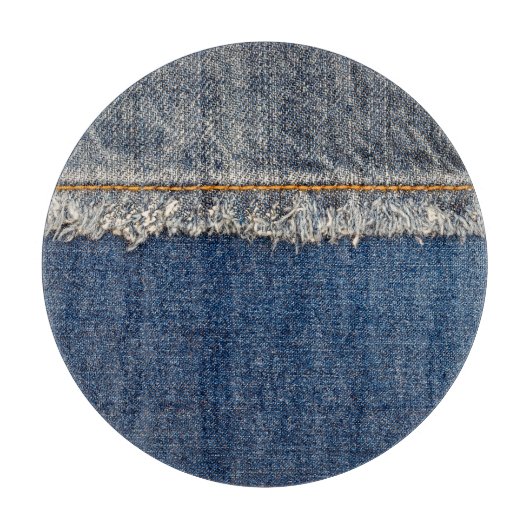 Planche À Découper Orange Stitch, Double Denim Patch. (Devant)