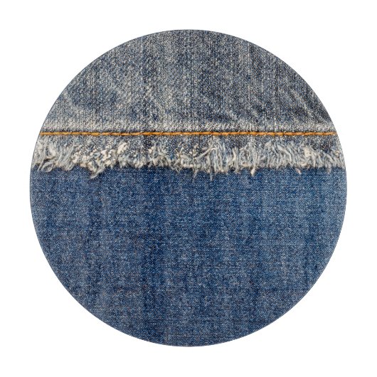 Planche À Découper Orange Stitch, Double Denim Patch. (Devant)