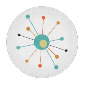 Planche À Découper Orange Turquoise L'Âge Atomique Commencé Mi-Siècle (Devant)