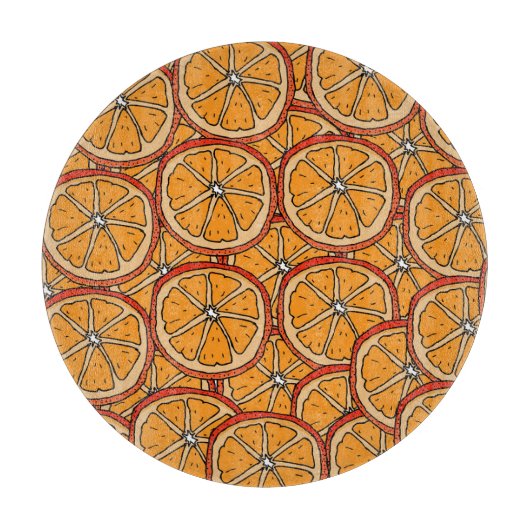 Planche À Découper Oranges dessinées à la main : sans couture (Devant)