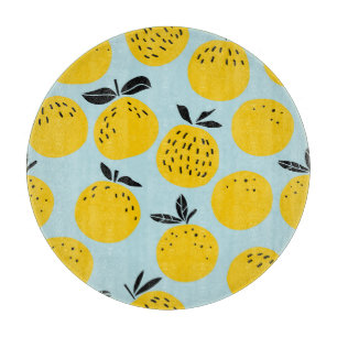 Planche À Découper Oranges Été : Motif Vintage fruité