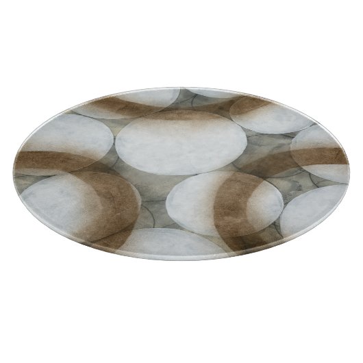 Planche À Découper Orbes blanches et cercles Brown (Coin)