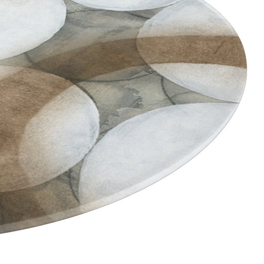 Planche À Découper Orbes blanches et cercles Brown (Coin)