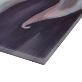 Planche À Découper Orchidée blanche d'ivoire avec teintes citron Lila (Coin)