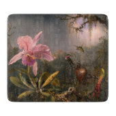 Planche À Découper Orchidée de Cattleya et trois colibris (Heade) (Devant)
