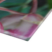 Planche À Découper Orchidées de papillons roses (Coin)