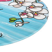 Planche À Découper Orchidées de plage tropicale du 50e anniversaire (Coin)